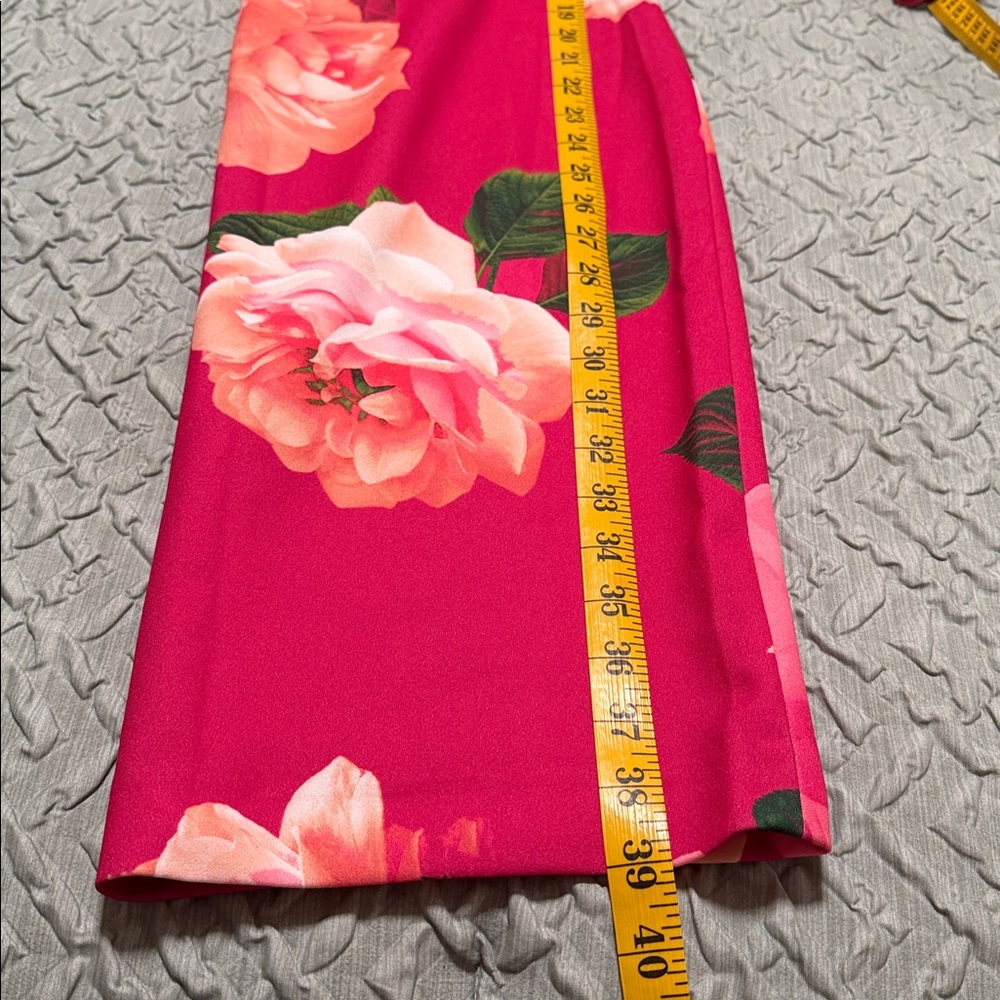 Calvin Klein Fuchsia Floral Midi Dress - Picture 4 of 12